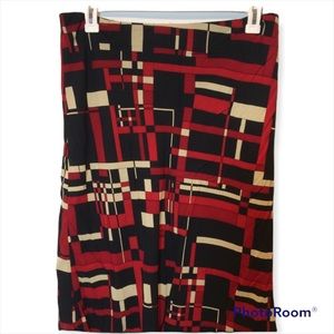 Geometric Color Block Skirt